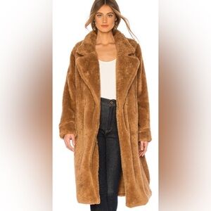 Lovers + Friends Brown Teddy Jacket
